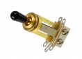 3-Way Switchcraft® Toggle Switch • Straight • Long • Gold