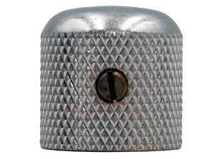 Dome Knob • USA • Fine Knurling • Chrome • Aged/Relic