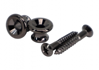 Gotoh® Gibson® Style Strap Buttons w/Screws • Cosmo Black