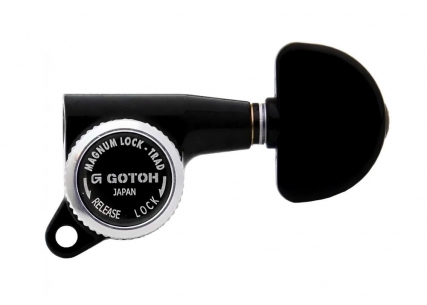 Gotoh® 3x3 MGT Locking Tuners • SG301 (Grover® Style) • Black • Kidney Button