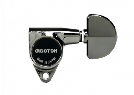 Gotoh® 3x3 Tuners • SG301 (Grover® Style) • Cosmo Black • Kidney Button