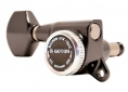 Gotoh® 6-In-Line MGT Locking Tuners • SG381 • Cosmo Black • Small Modern Button • Left Handed