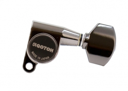 Gotoh® 6-In-Line Tuners • SG360 (Schaller® Style) • Cosmo Black • Small Modern Button