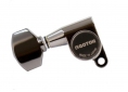 Gotoh® 6-In-Line Tuners • SG360 (Schaller® Style) • Cosmo Black • Small Modern Button • Left Handed