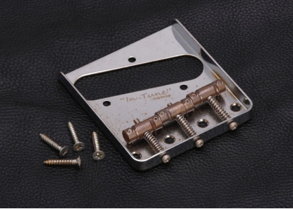 Gotoh® BS-TC1 In-Tune Vintage Telecaster® Style Bridge • Chrome • Aged/Relic