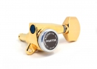 Gotoh® 6-In-Line MGT Staggered Locking Tuners • SG381 • Gold • Small Modern Button