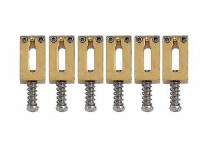 Gotoh® S21 Narrow Bridge Saddles • 10.5mm • Steel • Gold