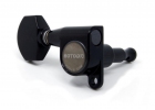 Gotoh® 6-In-Line Tuners • SG360 (Schaller® Style) • Black • Small Modern Button • Left Handed