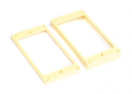 Humbucker Pickup Mounting Rings for Epiphone® • Slanted w/Curved Bottom • Cream