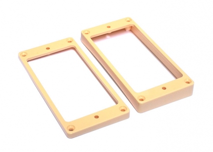 Humbucker Pickup Mounting Rings • Slanted w/Curved Bottom • Cream