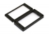 Humbucker Pickup Mounting Rings • Flat • Black