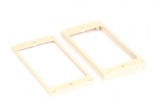 Humbucker Pickup Mounting Rings • Slanted • Cream