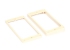 Humbucker Pickup Mounting Rings • Slanted • Cream