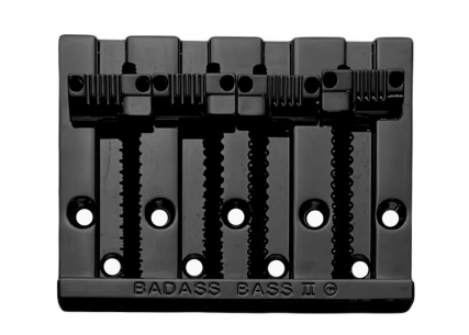 Leo Quan® Badass II Bass Bridge • Black • Notched