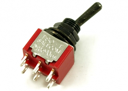 Mini Toggle Switch • 2-Way • On/On • Black