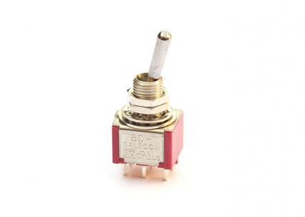 Mini Toggle Switch • 2-Way • On/On • Chrome
