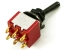 Mini Toggle Switch • 3-Way • On/On/On • Black