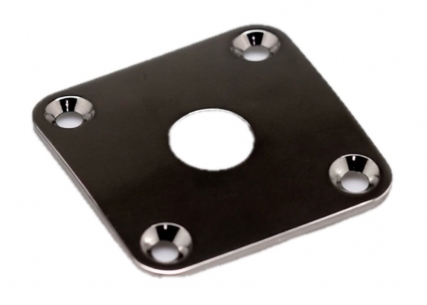 Gotoh® Square LP® Style Jackplate • Curved Metal • Cosmo Black