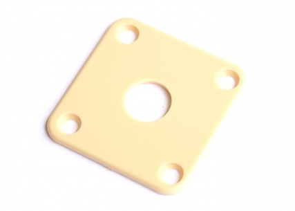 Square LP® Style Jackplate • Flat Plastic • 23.5mm • Cream