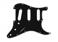Stratocaster® Style Pickguard • 11 Hole • Black/White/Black