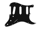 Stratocaster® Style Pickguard • 11 Hole • Black/White/Black