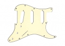 Stratocaster® Style Pickguard • 11 Hole • Vintage Cream/Black/Vintage Cream