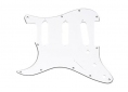Stratocaster® Style Pickguard • 11 Hole • White/Black/White • Left Handed