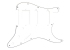 Stratocaster® Style Pickguard • 1HB 2SC • 11 Hole • White/Black/White