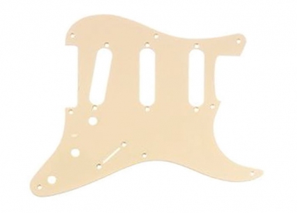 Stratocaster® Style Pickguard • 8 Hole • Cream Thin