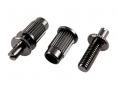 Wide Post Studs and Anchors for Metric Tune-O-Matic Bridge • Cosmo Black