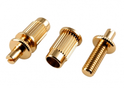 Wide Post Studs and Anchors for Metric Tune-O-Matic Bridge • Gold