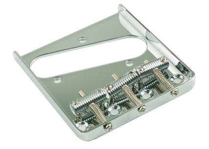 Vintage Telecaster® Style Bridge With Threaded Saddles • Chrome