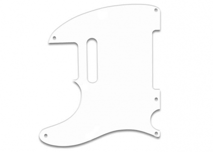 Telecaster® Style Pickguard • 5 Hole • White Thin • Left Handed