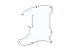 Telecaster® Style Pickguard • 8 Hole • White/Black/White • Left Handed