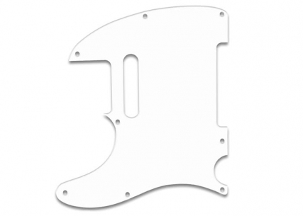 Telecaster® Style Pickguard • 8 Hole • White Thin • Left Handed