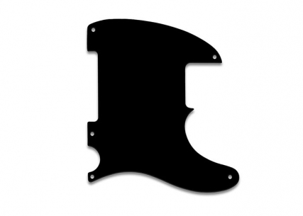 Telecaster® Esquire® Style Pickguard • 5 Hole • Black Thin