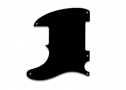 Telecaster® Esquire® Style Pickguard • 5 Hole • Black Thin • Left Handed