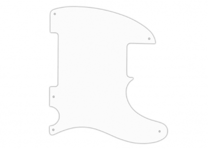 Telecaster® Esquire® Style Pickguard • 5 Hole • White Thin