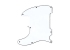 Telecaster® Esquire® Style Pickguard • 8 Hole • White/Black/White • Left Handed