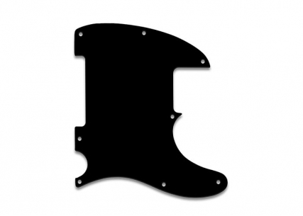 Telecaster® Esquire® Style Pickguard • 8 Hole • Black Thin