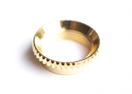 Deep Nut for 3-Way Switchcraft® Toggle Switches • Heavy Knurled • Gold